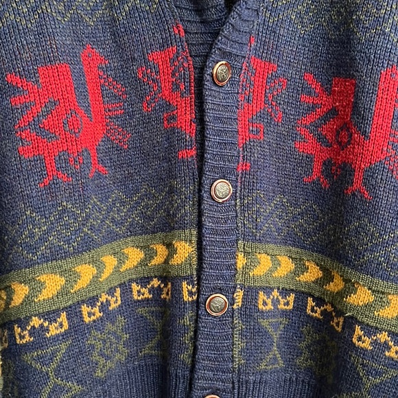 Vintage Banff Shawl Collar Cardigan Wool Blend Made in Canada 🇨🇦 Ample Large - Picture 7 of 12